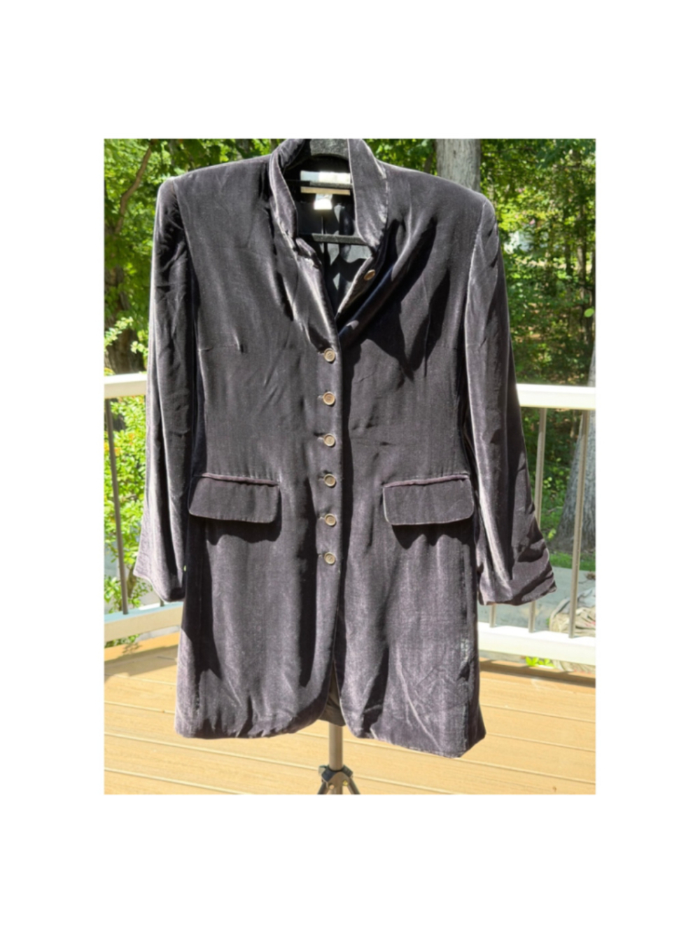 Jones New York Dark Grayish Brown Velvet Blazer Dress Size 8 (EUC)